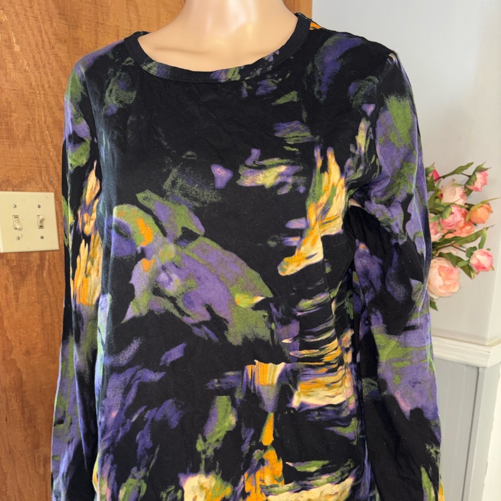 Simply Vera Vera Wang XL colorful abstract long sleeve top